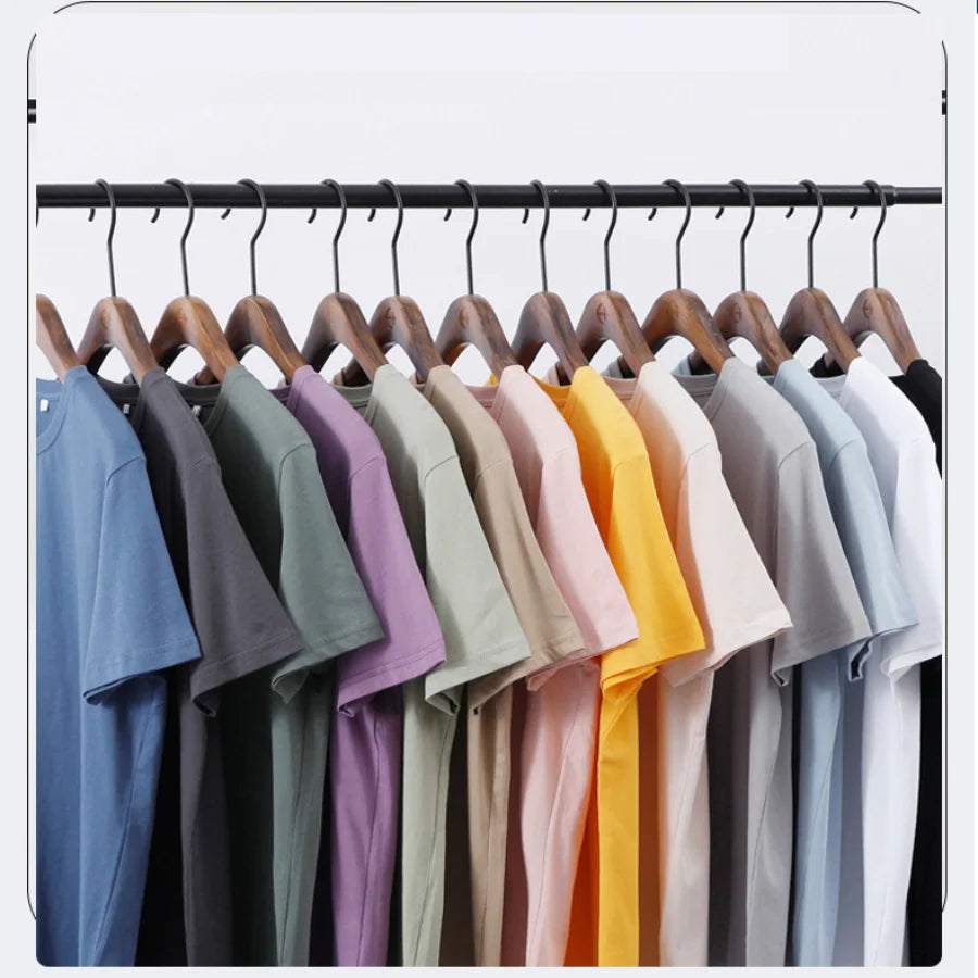 Camiseta Básica de Algodón Unisex | Media Manga | Colores Sólidos | Corte Casual