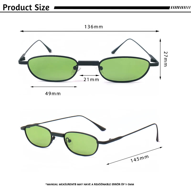 Gafas de Sol Polarizadas Retro | Montura Pequeña Punk | Unisex |