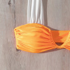 Bikini Triángulo con Tirantes Plegables y V Profundo - Sexy