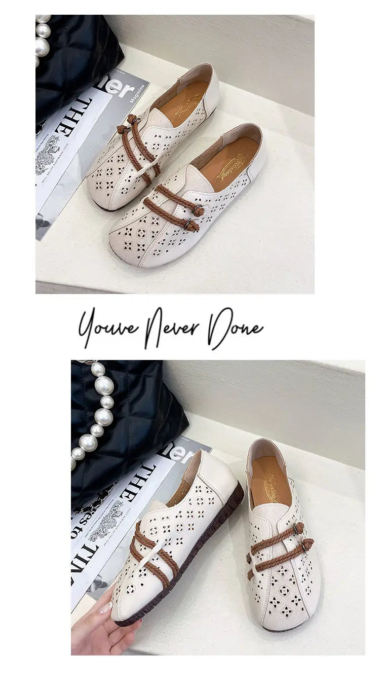 Mocasines de Diseñador con Punta Cuadrada | Ajuste Ancho | Cuero Suave | Novedad