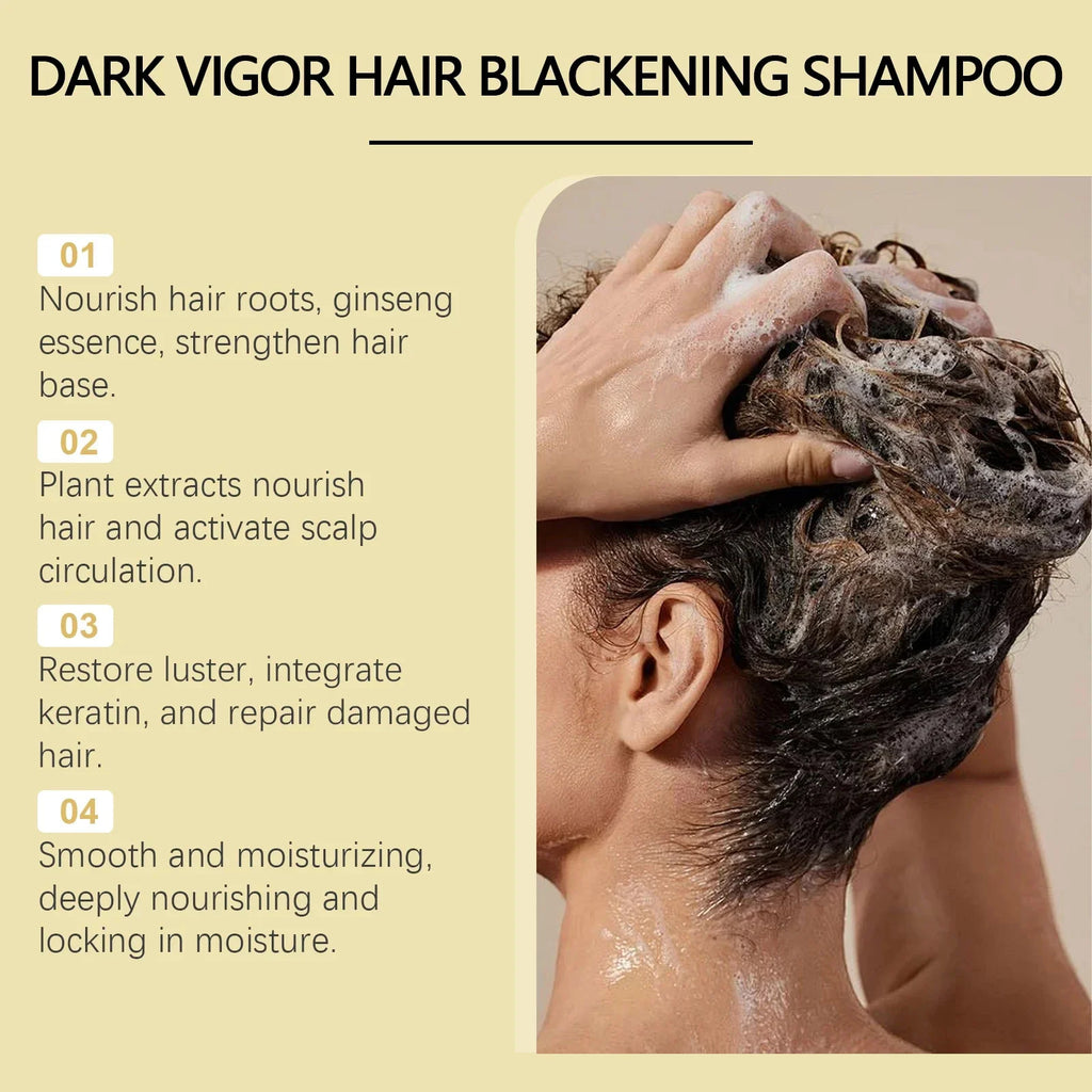 Champú para teñir el cabello con burbujas de plantas, tinte Natural para el cabello sin irritación, color gris, blanco a negro, coloración duradera, cuidado del cabello de estilo moderno