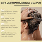 Champú para teñir el cabello con burbujas de plantas, tinte Natural para el cabello sin irritación, color gris, blanco a negro, coloración duradera, cuidado del cabello de estilo moderno