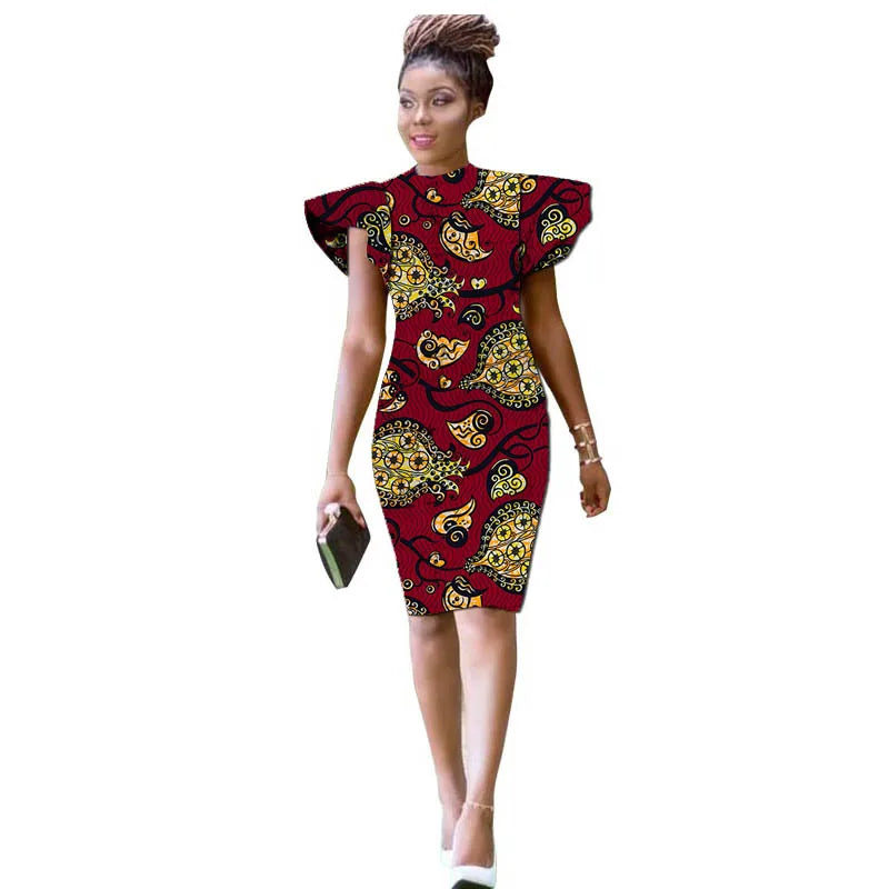 Vestido Dashiki Africano hasta la Rodilla