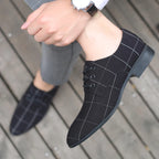 Zapatos Hombre Lona Formales Casuales Punta Puntiaguda Geométricos | Verano