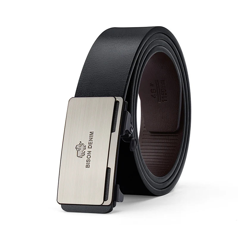 Cinturón de Cuero para Hombre | Hebilla Automática | Estilo Tico Elegancia Casual