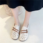 Mocasines de Diseñador con Punta Cuadrada | Ajuste Ancho | Cuero Suave | Novedad