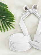 Bikini Halter Push Up con Twist - Traje de Baño de Playa