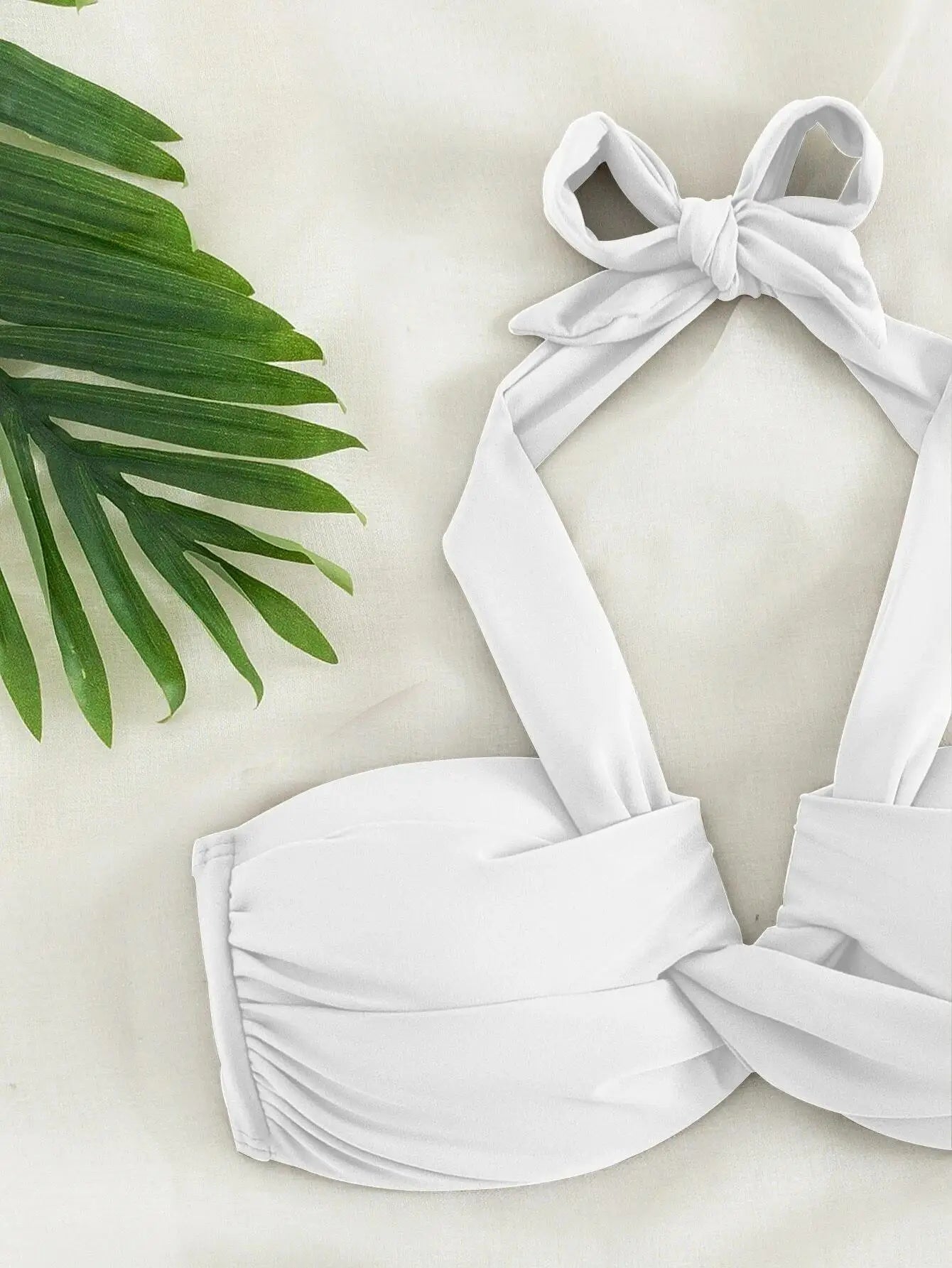 Bikini Halter Push Up con Twist - Traje de Baño de Playa
