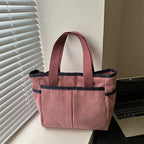 Bolso Hombro Pana Mujer Vintage Gran Capacidad Informal