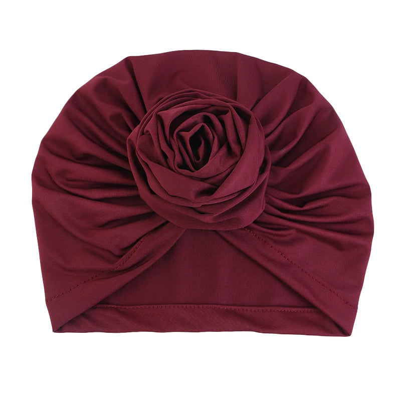 Turbante de flores grandes para Mujer, gorro Hijab musulmán, Bandana para quimio, sombrero africano, tocado para fiesta de boda, Turbante