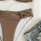 Bikini Halter Push Up con Twist - Traje de Baño de Playa