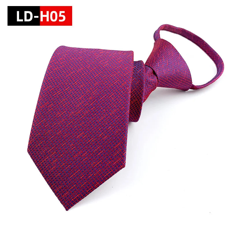 Corbata Preatada Con Cremallera Rayas Negocios Estilo Moderno y Tico