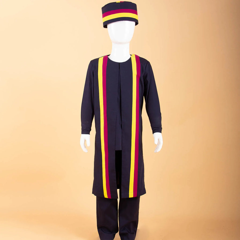 Conjunto Bazin Riche Tela Encerada Bebé | Camisa y Gorro | Tallas XS-XXL | Tico Trendy