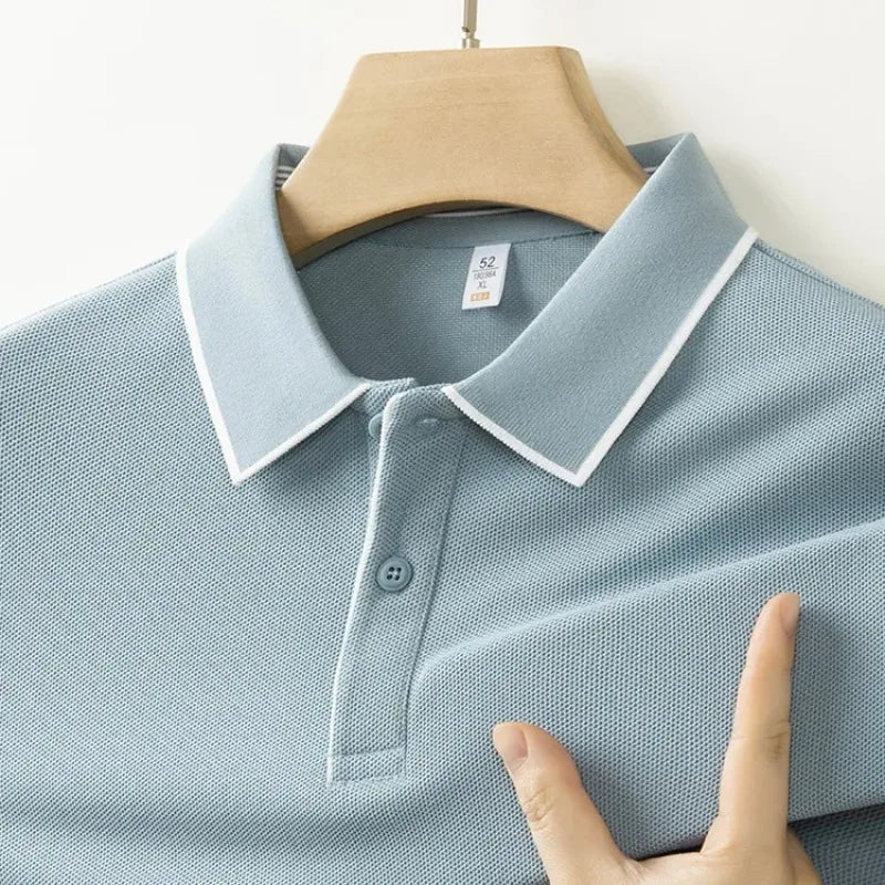 Polo Clásico Hombre ∣ Verano Manga Corta ∣ Color Sólido Básico