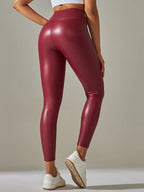 Leggings Push Up Cuero PU Mujer | Cintura Alta | Tallas Grandes