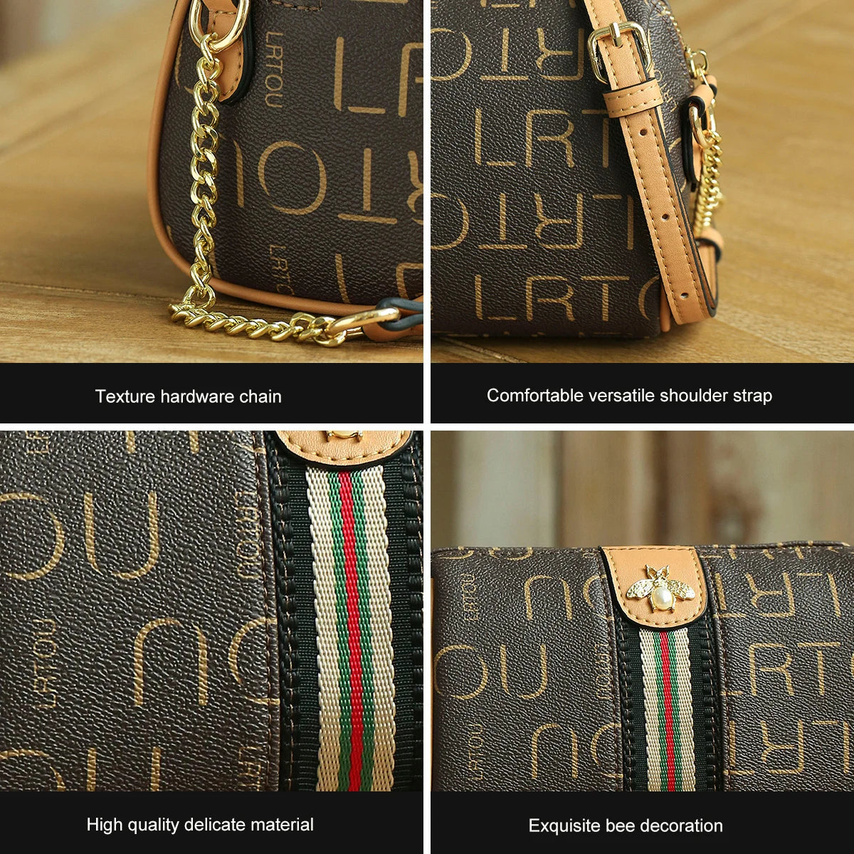 LAORENTOU bolso cruzado Retro de cuero de PVC para mujer, bolso redondo de moda con parte trasera de hombro, regalo para novia, esposa, amante