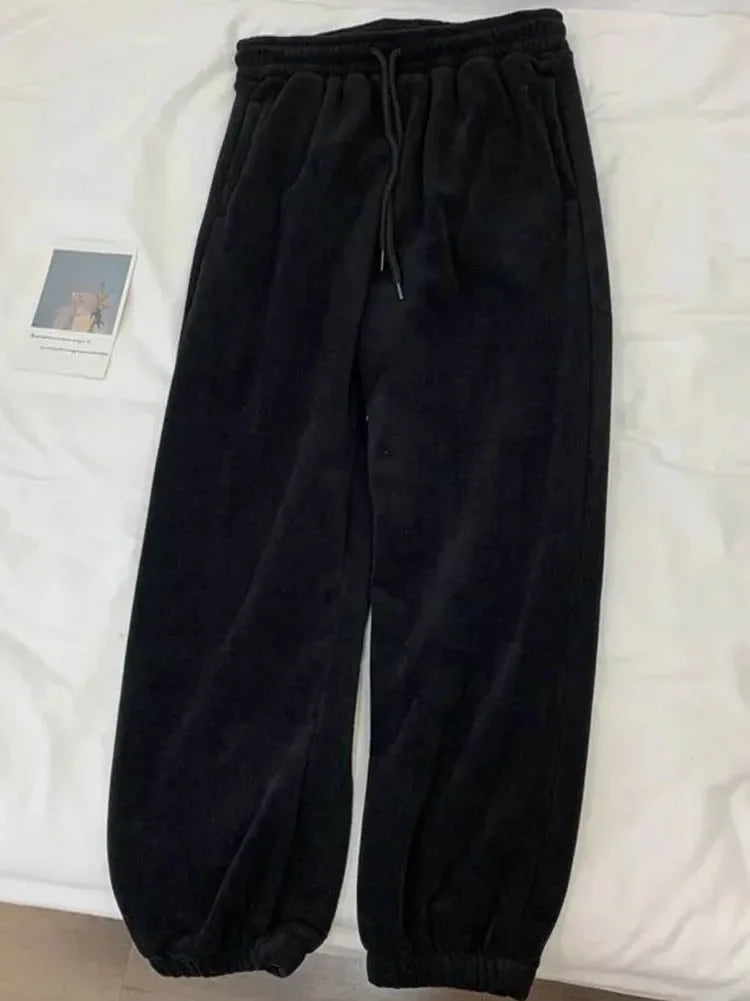 Pantalón Bombacho Felpa | Terciopelo Cálido | Oversize 4XL | Moda Coreana