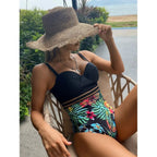 Bikini Tropical con Estampado de Malla | Contraste | Playa y Verano