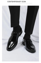 Zapatos Formales Morados Hombre | Charol Punta Estrecha Sin Cordones Cómodos Negocios