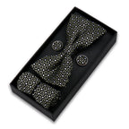 Set de Pajarita Gemelos Pañuelo Cuadrado Regalo Para Hombres Elegantes