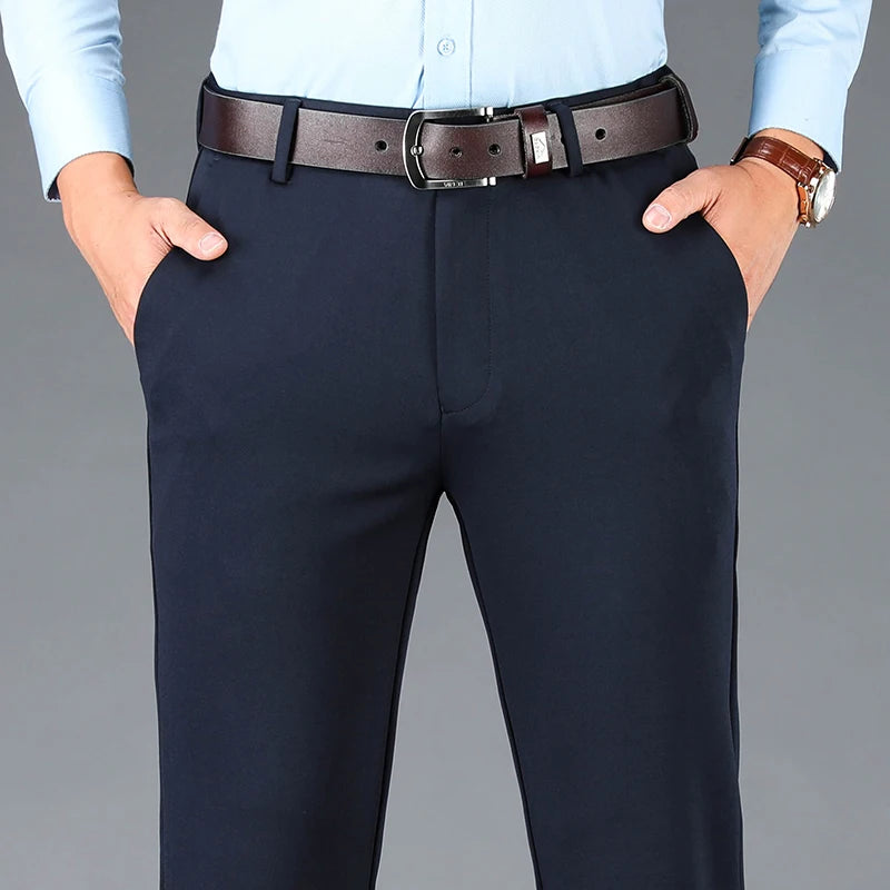 Pantalones de Negocio para Hombre | Corte Recto Elástico | Calidad Premium | Ticotrendy