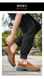Mocasines Lona Hombre 2025 ∣ Sin Cordones ∣ Suela Gruesa Ligera