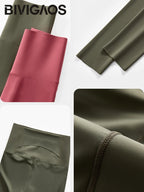 Leggings Piel Tiburón PV | Cintura Alta Bolsillo Espalda | Ajustado Sexy Fitness Yoga | Ticotrendy