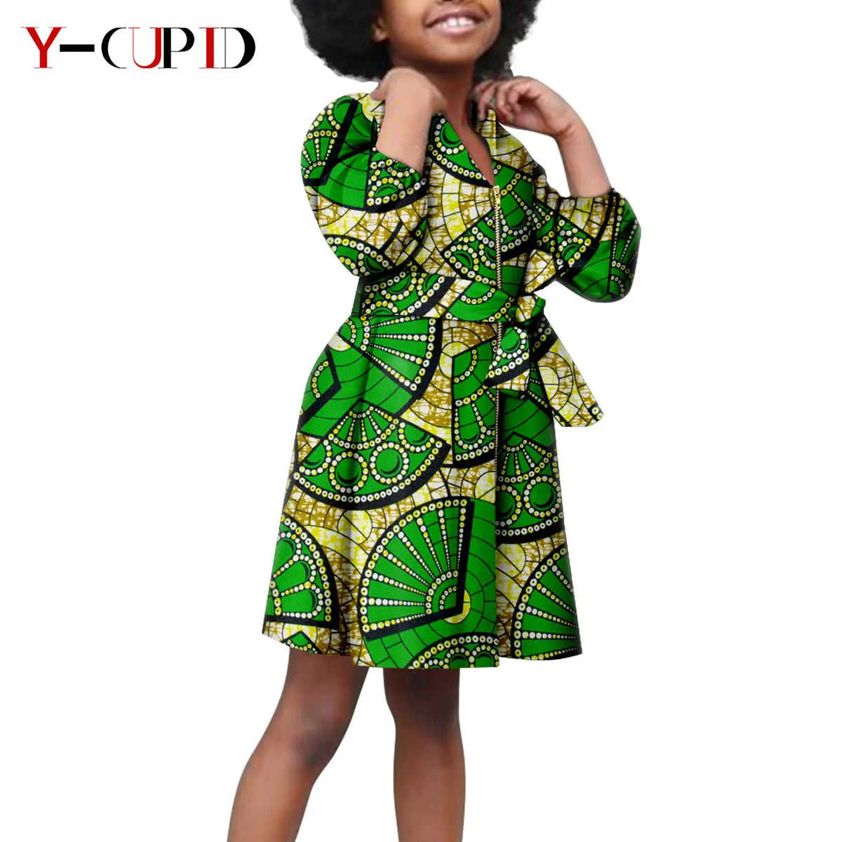 Abrigo Largo Dashiki Cinturón Niño | Algodón Encerado | Tallas XS-XXL | Tico Trendy