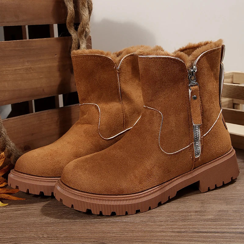 Comodidad con Estilo: Botas de Plataforma con Forro de Gamuza