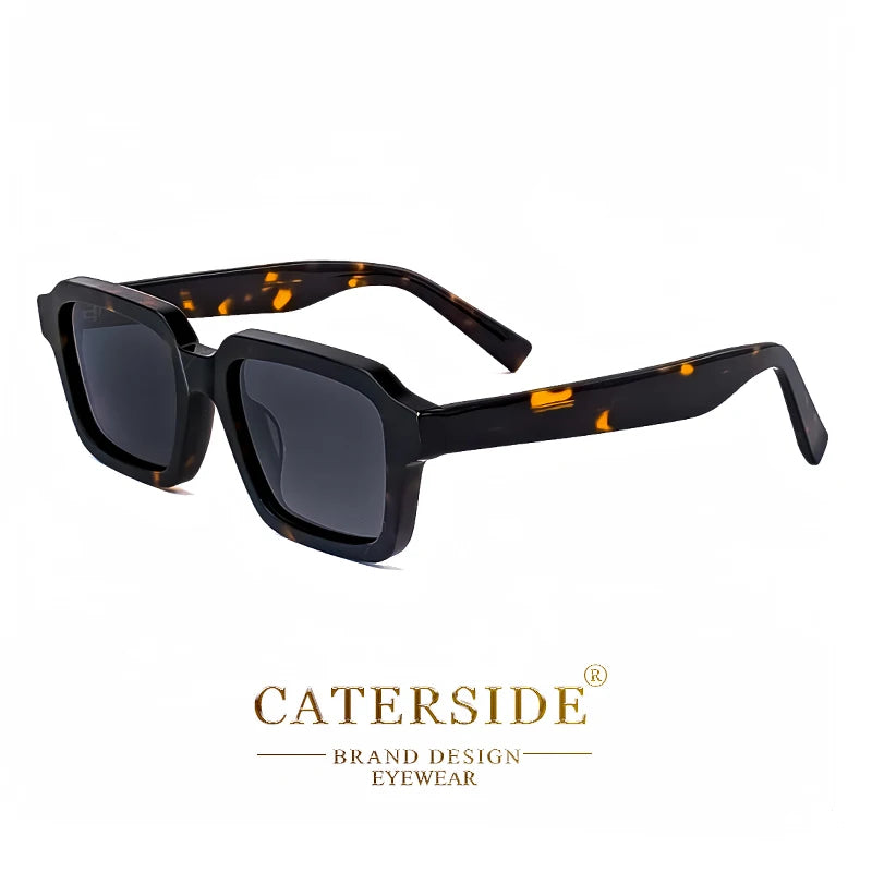 Gafas de Sol Polarizadas Caterside | Retro Cuadradas | Montura de Acetato | Unisex
