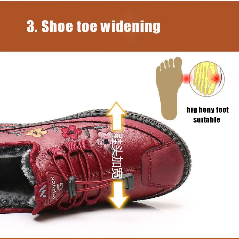 Zapatillas De Invierno Para Mamá | Mocasines Tipo Oxford Felpa Calidad