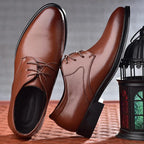 Zapatos de Hombre | Oxfords de Cuero Negro Formales | Negocios y Bodas | Talla Grande | Tico Trendy