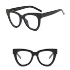 Montura Gafas Ojo Gato Marco Grande Retro Unisex | Antiazules Ópticas Titanio Plástico