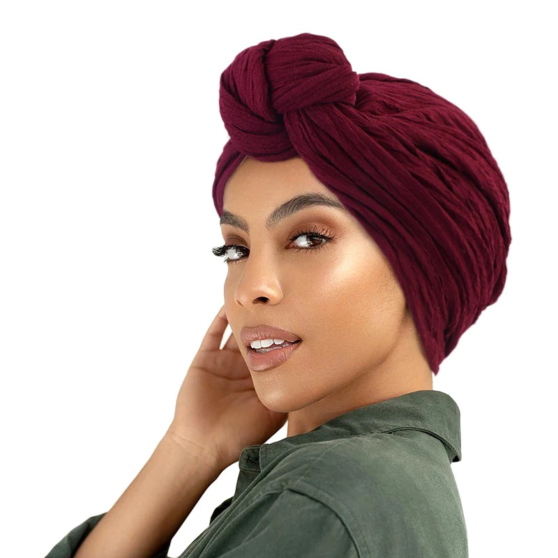 Turbante Elástico con Volantes | Diadema Trenzada Anudada | Accesorio Versátil