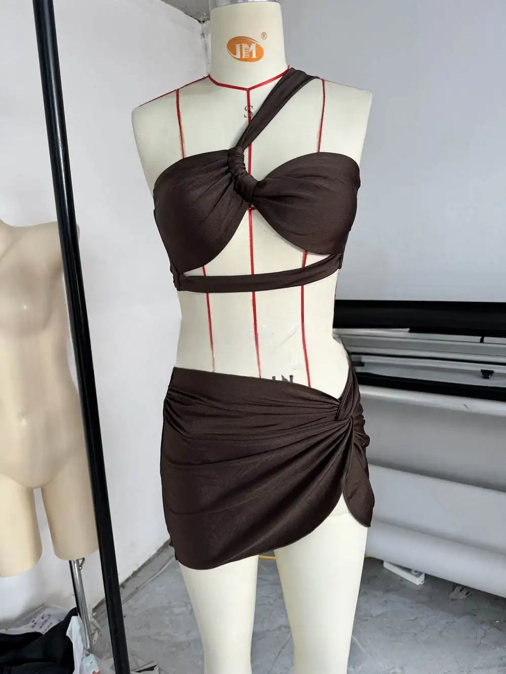 Bikini Tres Piezas | Traje Baño Un Hombro | Tiro Alto | Ticotrendy