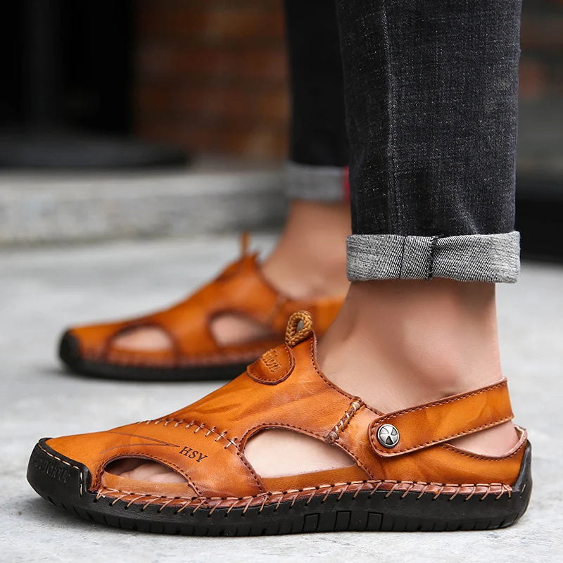 Sandalias Romanas Hombre Ticotrendy Cuero Artificial Transpirables Playa Aire Libre | Clásicos