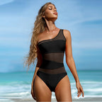Conjunto de Bikini Monocromático | Malla Recortada | Playa y Verano