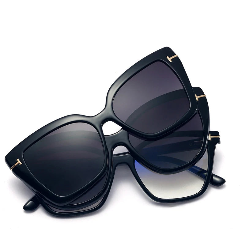 Gafas de Sol Tipo Ojo de Gato | Clip Magnético 3 en 1 | Lentes Graduadas Personalizables