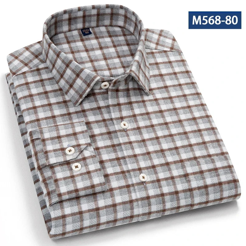 Camisa Clásica Algodón Hombre | Manga Larga | Botones | Casual y Oficina | Ticotrendy