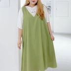 Vestido Holgado | Talla Grande | Diseño de Dos Piezas Falsas