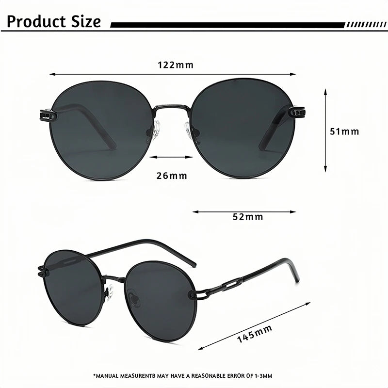 Gafas de Sol Polarizadas Caterside | Montura Metal Ovalada | Unisex