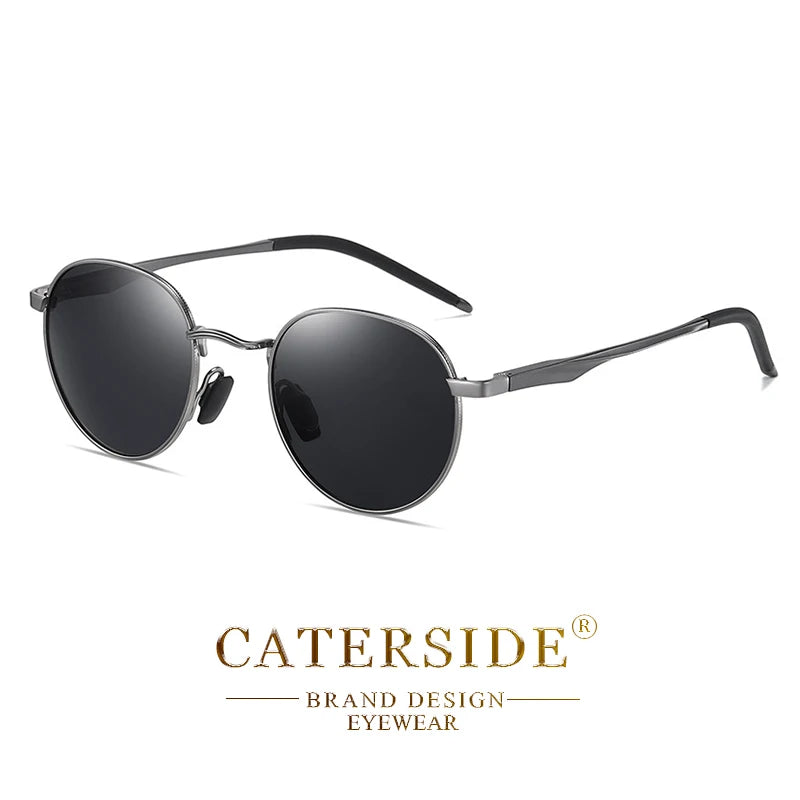 Gafas de Sol CATERSIDE Polarizadas | Montura Redonda Metal | Estilo Punk