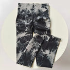 VEQKING Pantalones de yoga sin costuras para mujer, leggings deportivos de cintura alta, elásticos, de secado rápido, pantalones ajustados para gimnasio y entrenamiento