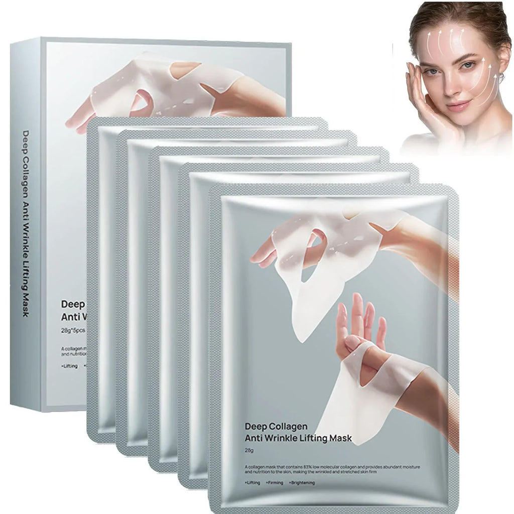 Mascarilla Facial De Colágeno Profundo | Antiarrugas Lifting Reafirmante | Hidratación Nocturna Unisex