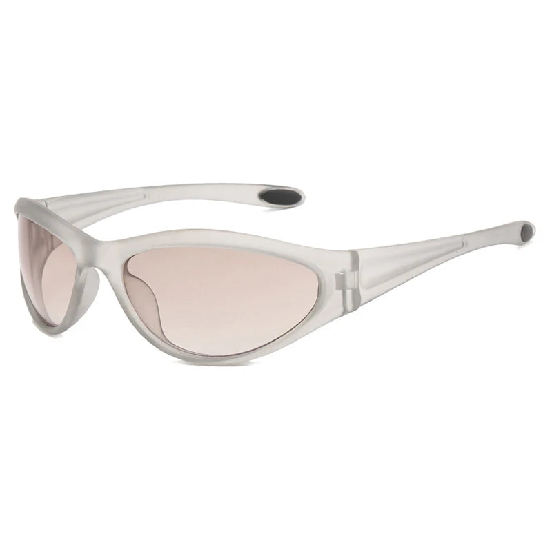 Gafas Sol Y2K Ovaladas Pequeñas Futuristas | Sentido Tecnología Gradiente UV400