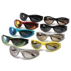 Gafas Sol Y2K Ovaladas Pequeñas Futuristas | Sentido Tecnología Gradiente UV400