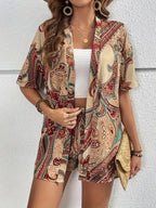 Conjunto Elegante Verano 2025 | Camisa Estampada Resort | Camisa Estampada