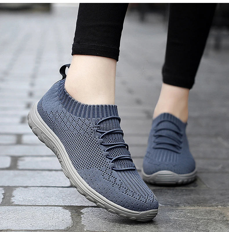 Zapatos Planos Ligeros para Mujer | Tallas 42-43 | Azul, Rosa, Negro, Gris | Verano