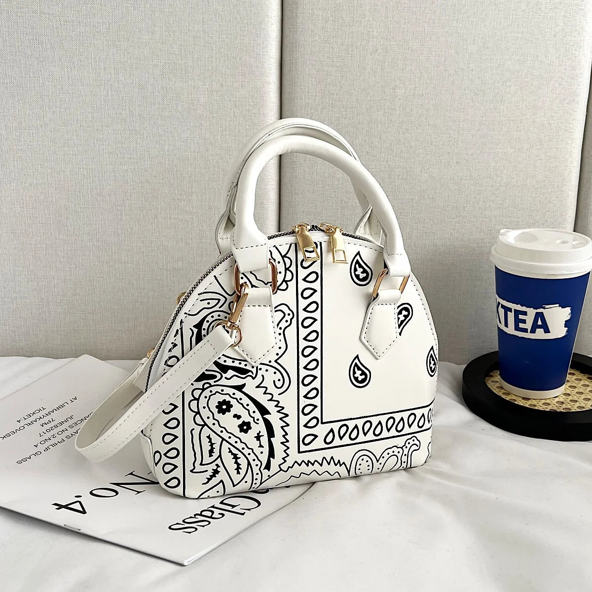 Bolso De Hombro Floral Para Mujer Elegante Bandolera Pequeña Versátil