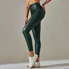 Leggings Cuero Verano Mujer | Cintura Alta Efecto Push Up | Piel Sintética